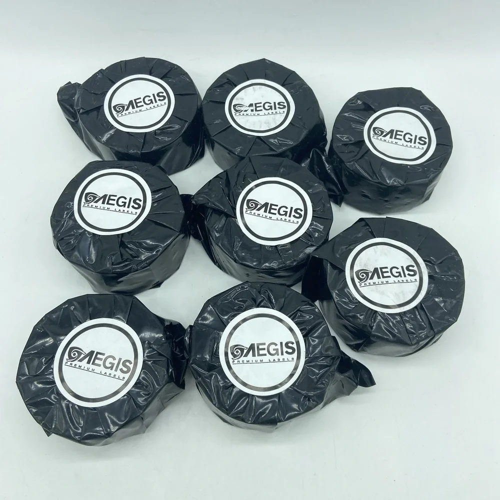 Lot of 8 Aegis Premium Labels Thermal Printer Rolls White‎ Labels Black Mark 221